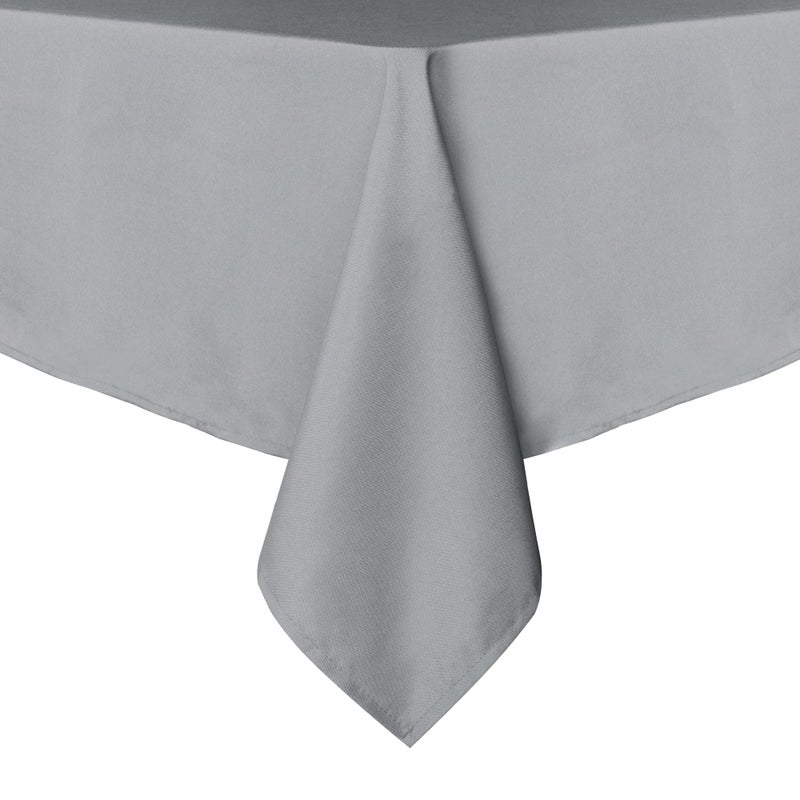 sancua Rectangle Tablecloth  60 x 84 Inch  Stain and Wrinkle Resistant Washable Polyester Table Cloth Decorative Fabric Table Cover for Dining Tables Buffet Parties and Camping Silver Grey