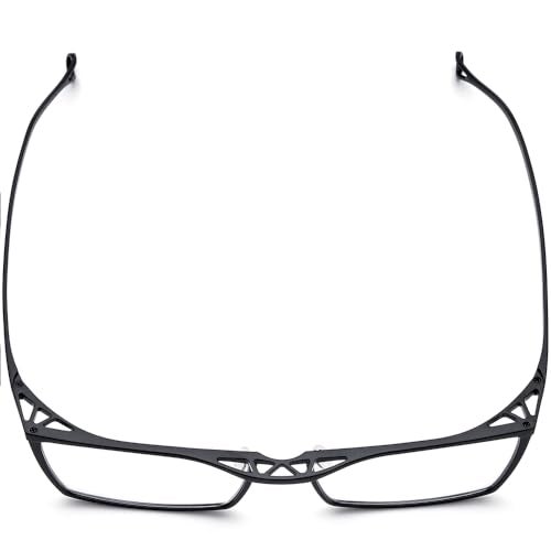 FONEX Titanium Glasses Frame for Men,Square Eyewear Full Optical Eyeglasses F85641 (F85722 Black) - Image 1