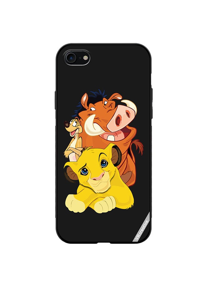 VR CREATIVE Protective Case Cover For Apple iPhone SE (2022) Star Cutouts Lion King Group Design Multicolour - Image 1