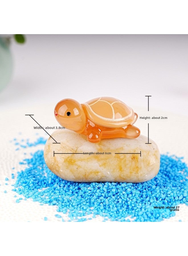 Diy Cream Glue Blind Bag Simulation Luminous Turtle Hairpin Patch Hand-made Pendant Resin Accessories Tide Play Micro Landscape-Color:Brown-Specifications:Glow-in-the-dark Turtle  - Image 1