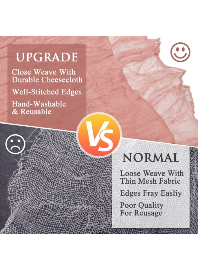 TAYRAN Tulle tablecloth, cotton tulle tablecloth, bohemian style decorative tablecloth, table centerpiece, 90x400 cm, suitable for wedding, baby shower, tea party and other tulle table decoration - Image 4