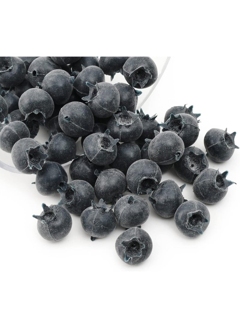 LATIFA Artificial Blueberry, 50Pcs Fake Blueberry Blue Berries Fake Fruit for DIY Craft Home Kitchen Cabinet Decoration Food Photography Props Supplies - Image 4