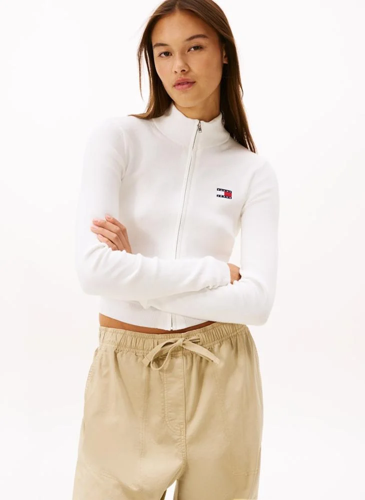 تومي جينز Logo High Neck Jacket