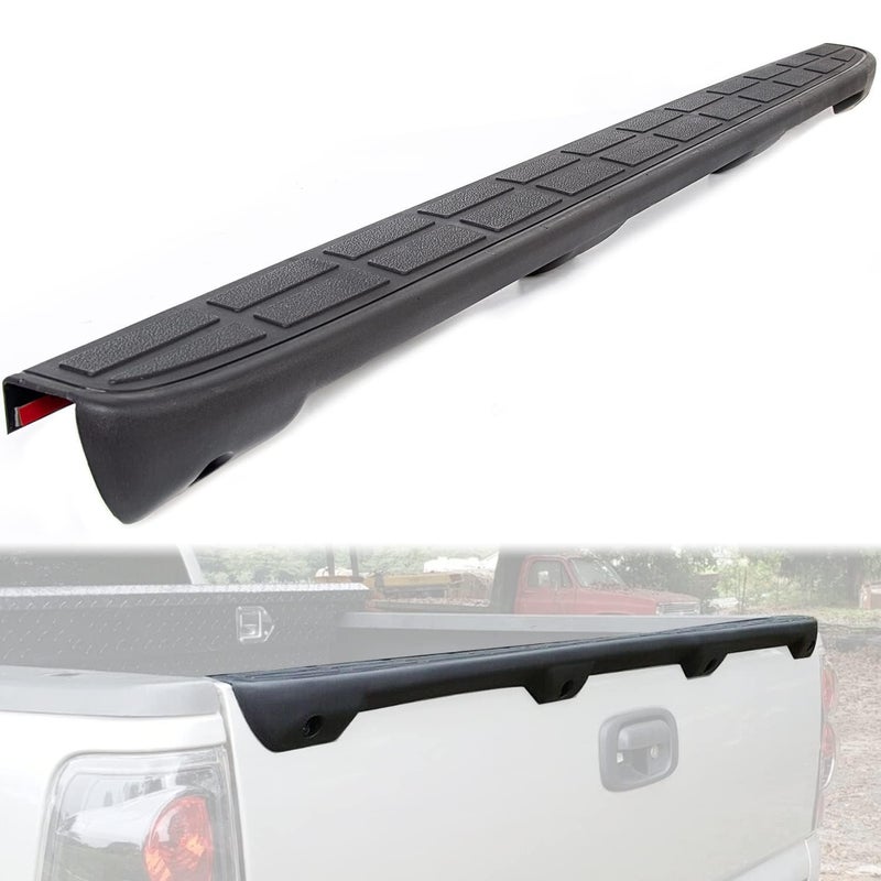 Generic ECOTRIC Tailgate Spoiler Cap Cover Compatible with 1999-2007 Chevy Silverado GMC Sierra Replacement for #15932249#1909101 Molding Top Protector Textured Black - Image 1