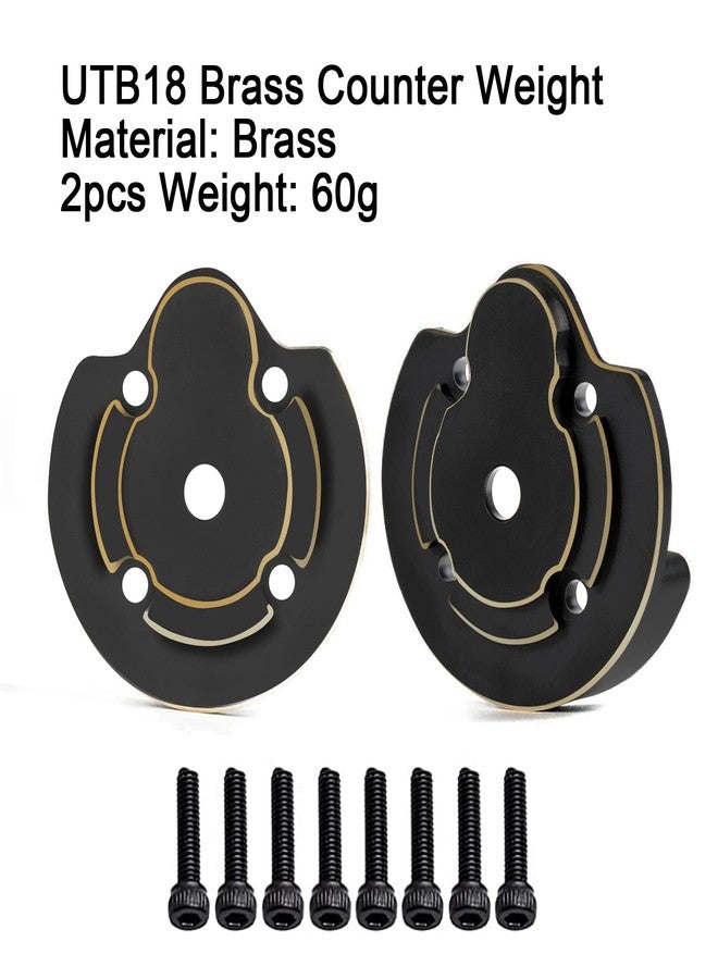 AMK 2pcs UTB18 Brass Axle Housing Covers Counter Weight for Axial RC Crawler 1/18 UTB18 Capra Unlimited Trail Buggy RTR Upgrade Part (2pcs UTB18 Brass Axle Housing Covers) - Image 5