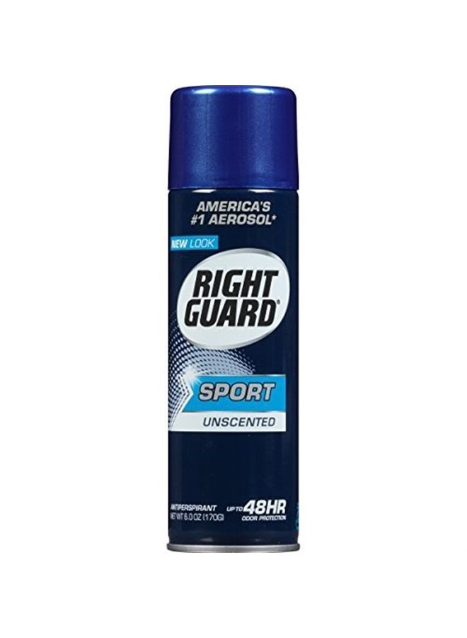 Right Guard Sport Antiperspirant Deodorant Aerosol Spray, Unscented, 6 Ounce (Pack of 12) - Image 1