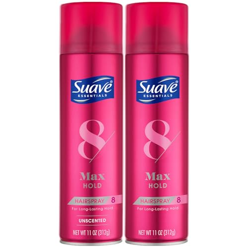 Suave Hairspray Max Hold Variety 2Pack Unscented  Scented Formulas  Aerosol Hairspray 11 Oz Ea