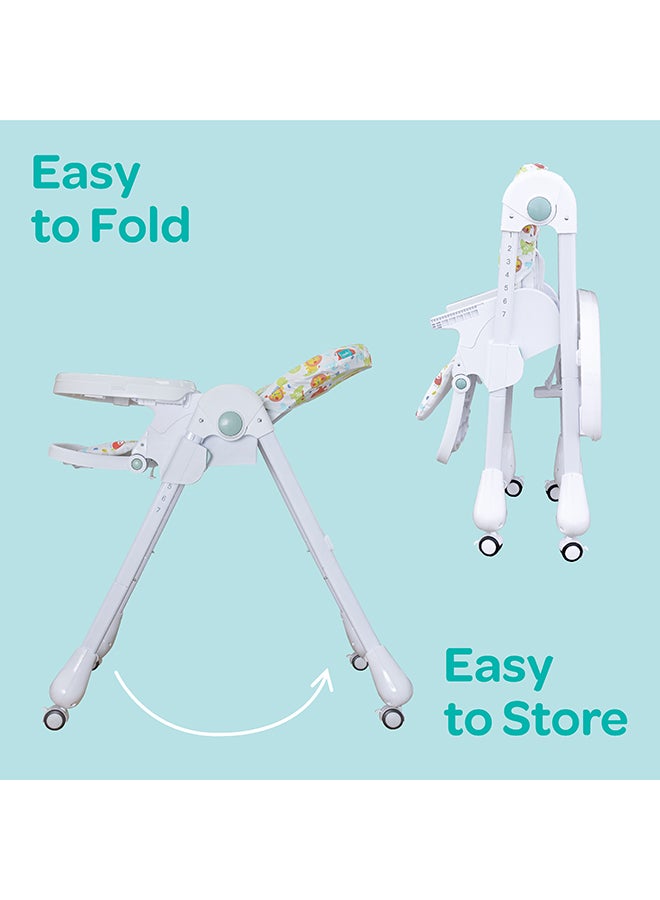 Moon Apex Baby Highchair With 7 Adjustable Heights And Reclining Feature - Beige - Image 4