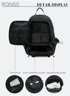 Unisex Independent Shoes Compartment Hiking Backpack 60l Large Capacity Expandable Luggage Bag with USB Port for Sports Travel Outdoor Business Trip Work Black - pzsku/Z54091007C08B1C3B62CCZ/45/_/1655974709/b70c7a75-d43f-4885-ae31-f979002c7030