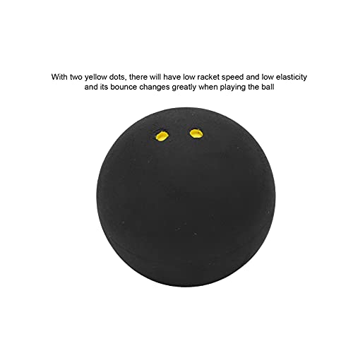 Shanrya Double Yellow Dot Squash Ball, High Reliability Practical to Use Excellent Performance Rubber Squash Balls for Friends for Practice - Image 5