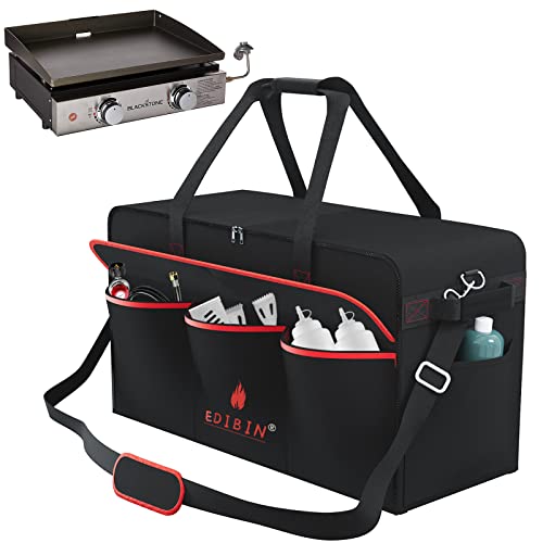EDIBIN 22 Griddle Carry Bag for Blackstone 22 Inch Tabletop Grill Without Hoodfits for Blackstone 1666 Tabletop GriddleWater Resistant 600D Polyester Heavy Duty - Image 1