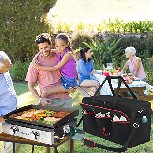 EDIBIN 22 Griddle Carry Bag for Blackstone 22 Inch Tabletop Grill Without Hoodfits for Blackstone 1666 Tabletop GriddleWater Resistant 600D Polyester Heavy Duty - Image 3