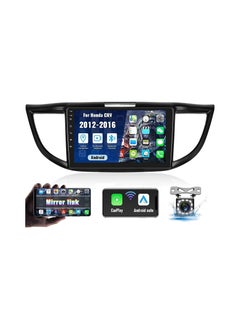 Android Car Stereo for Honda CRV 2012 To 2016 6GB RAM 128GB ROM Support SIM Card, Apple Carplay, Mirror-Link Wi-Fi BT, Radio GPS Navigation, 9 Inch IPS Touch Screen with Backup Camera Included