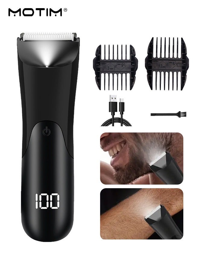 موتيم ماكينة حلاقة الجسم للرجال، ماكينة حلاقة العناية الشخصية مناسبة للفخذ والجسم، ماكينة حلاقة الجسم الكهربائية المقاومة للماء ماكينة حلاقة آمنة للمناطق الحساسة ماكينة حلاقة الكرة رطبة/جافة، قابلة لإعادة الشحن - Image 2
