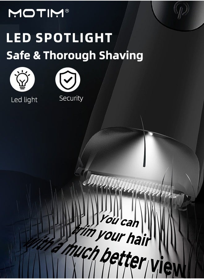 Motim Electric Body Trimmer for Men, Body Shaver Groomer Safe Suitable for Groin and Body, Waterproof Body Shaver Groomer Safe Suitable for Sensitive Areas Ball Shaver Wet and Dry, Rechargeable  - Image 3