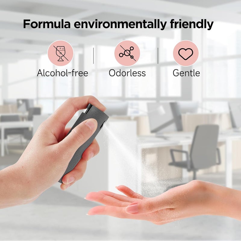 YTT Screen Cleaner, All-in-One Spray & Wipe Cleaner, with Transparent Protective Shell for All Phones, Laptop and Tablet Screens (Gray) - Image 4