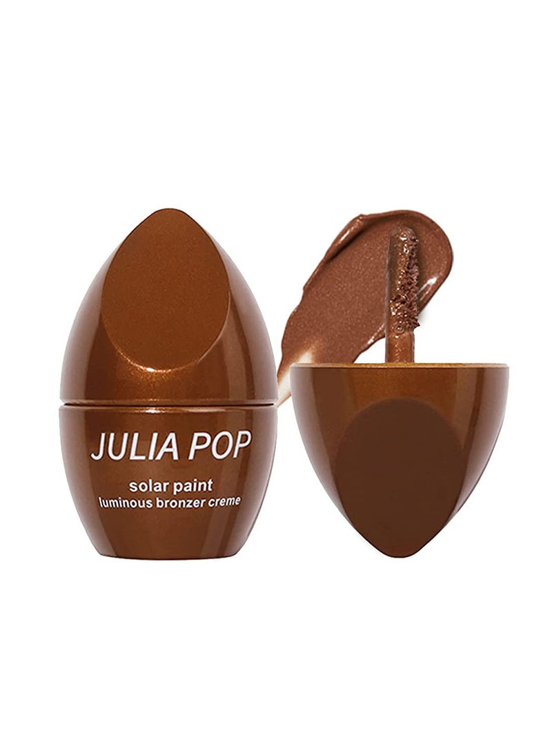 JULIA POP Liquid Face Shimmer Contour Illuminator for Woman 03# Bronzed  - Image 1