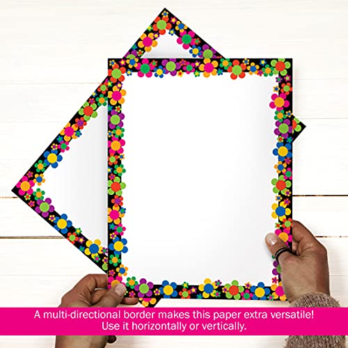 BARKER CREEK Designer Computer Paper, Neon Flower Power, 8.5” x 11”, Decorative Printer Paper, Stationery, 50 Sheets per Pkg, Home, School and Office Supplies (730) - Image 4