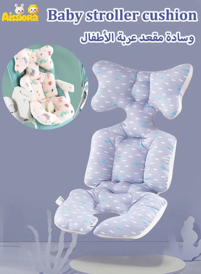 Aissiora Stroller saddle Baby cushion Seat cushion for strollers Soft and breathable 3D breathable mesh Universal stroller saddle Available on both sides Newborn cushion  - Image 1