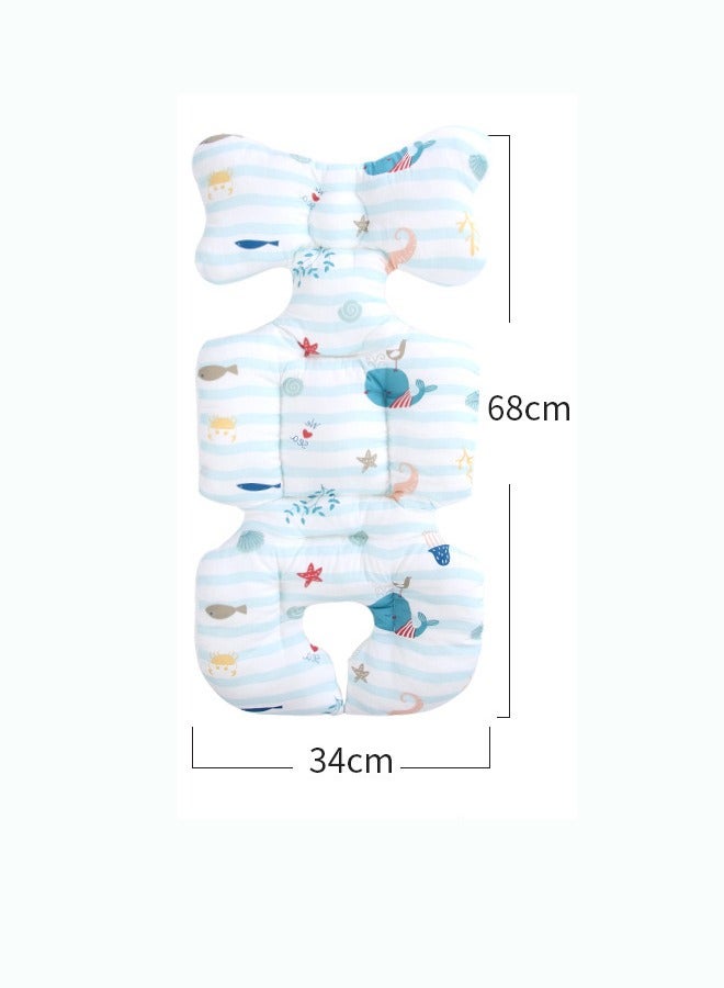 Aissiora Stroller saddle Baby cushion Seat cushion for strollers Soft and breathable 3D breathable mesh Universal stroller saddle Available on both sides Newborn cushion  - Image 2