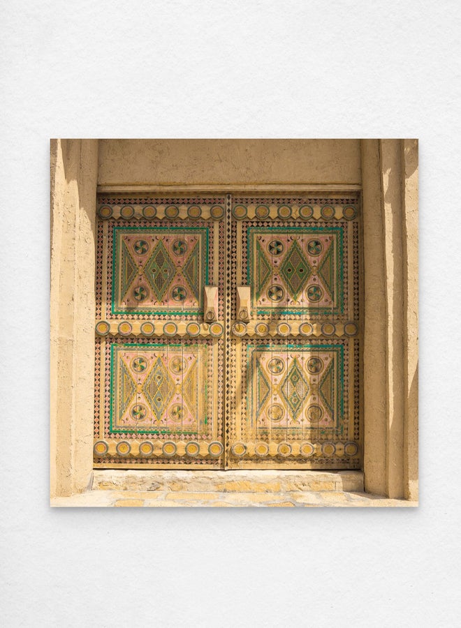 آرت دیکور  فن ديكور فني جداري عربي بني كريمي للباب الخشبي مؤطر فن جميل تصميم تقليدي فن لغرفة المعيشة غرفة النوم المكتب ديكور المنزل الهدايا  - Image 3