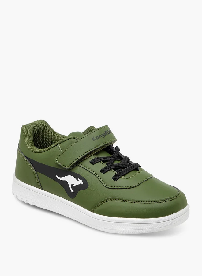 kangaROOS Boys' Panelled Sports Shoes with Hook and Loop Closure