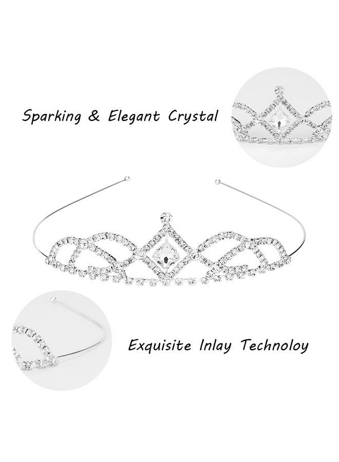 Curasa 4 Pack Princess Crown For Girls Silver Crystal Tiara For Kids Crown For Girls Rhinestone Headband Birthday Crowns For Women Hair Jewelry For Birthday Wedding Prom Pageant - Image 5