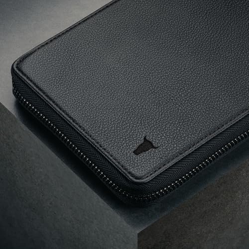 TORRO Travel Wallet – Genuine Leather Travel Organiser with Passport Holder and Detachable Cardholder (Black) - Image 4