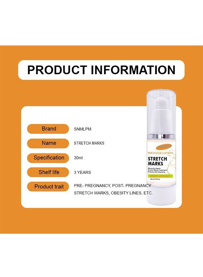 سنملبم غسول تدليك علامات التمدد ، تركيبة مستخلص الجلسرين الغذائية النباتية الطبيعية ، الوقاية من علامات التمدد ، مرطب الجسم للندبات القديمة ، زبدة البطن لعلامات التمدد لشد البشرة مرطب 30 مل - Image 5