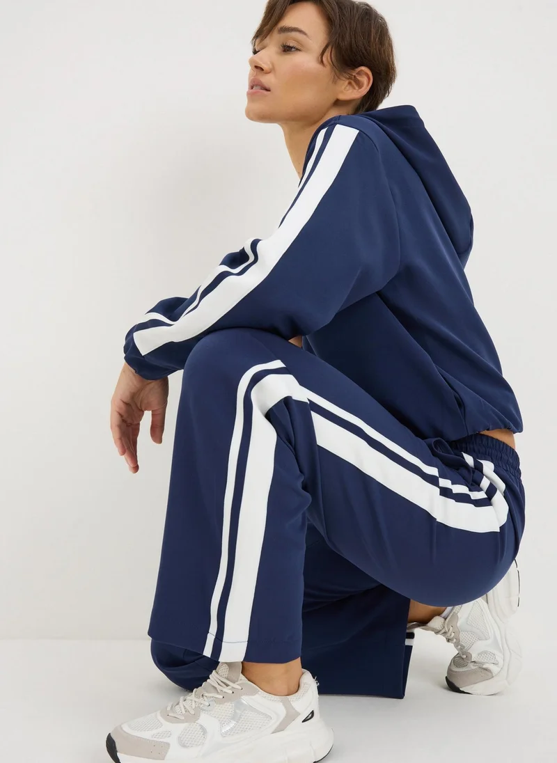 Matalan Navy Side Stripe Jogging Bottoms