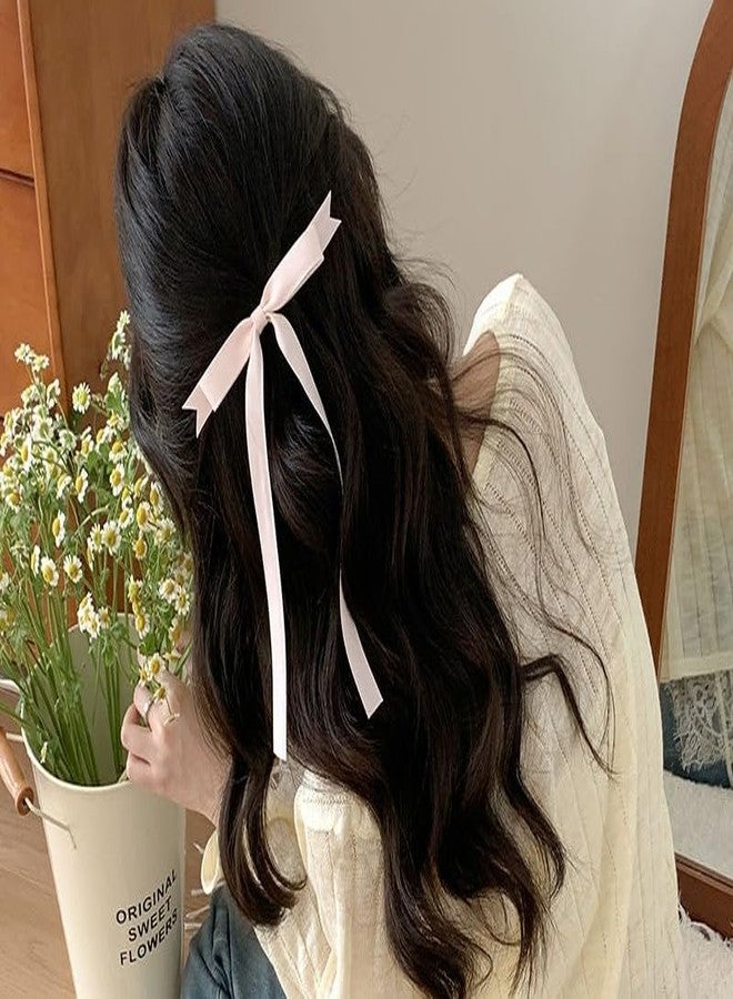 Shivashay 4 Pcs Luxury Large Double Bow Ribbon Hair Clips for Women and Girls, Coquette Barette Hair Clip Accessories For Girls & Women (Yellow, lavender, Pink, Blue) - Image 4
