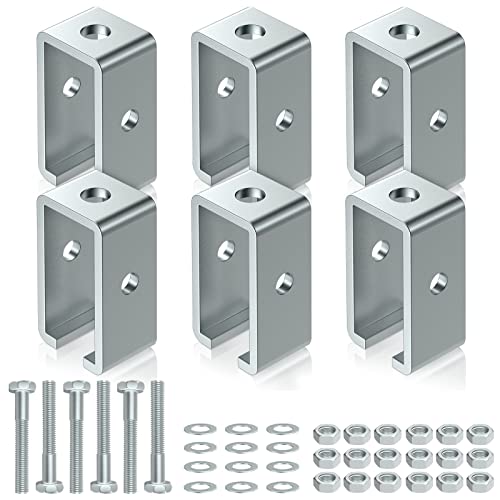 ARLBA 6 Pack Channel Trolley Track Support Hanger Bracket for All 1-5/8" Strut Channel,Heavy-Duty Steel Support Bracket,Trolley Strut Hangers w/Bolt &Nut for Punching Bag,Electric Hoist &Rolling Door - Image 1