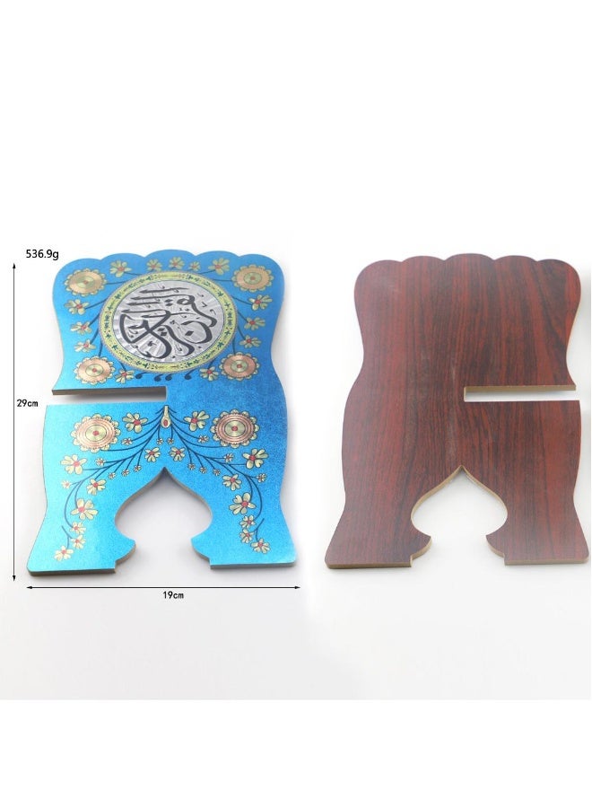 حامل مصحف خشبي أزرق - Image 4