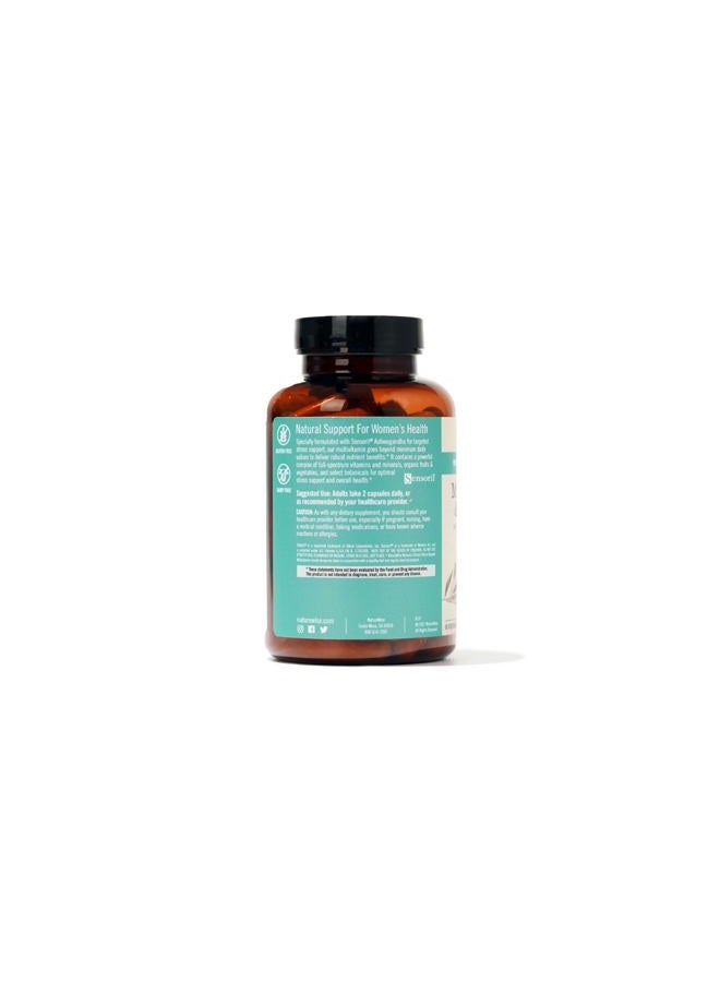 NatureWise فيتامينات متعددة للنساء + دعم الإجهاد + مركب ب + فيتامين ج + د3 ك2 للمناعة والشعر والبشرة والأظافر والهضم + أطعمة عضوية كاملة - نباتي، غير معدّل وراثيًا - 60 كبسولة [إمداد لمدة شهر] - Image 3