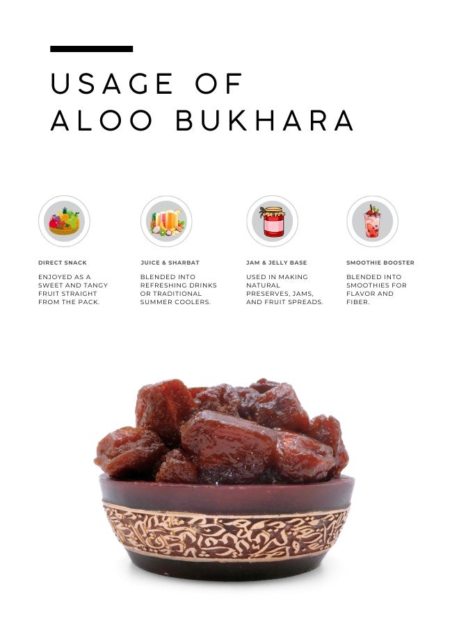 AWAFI MILL Dry Aloo Bukhara (Dried Plums/Prunes) | Whole Fruits for Chutneys, Biryani Pulao, Stews and Desserts | Sweet–Tart, Jammy Flavor  - 500 g | 17.6 Oz - Image 3