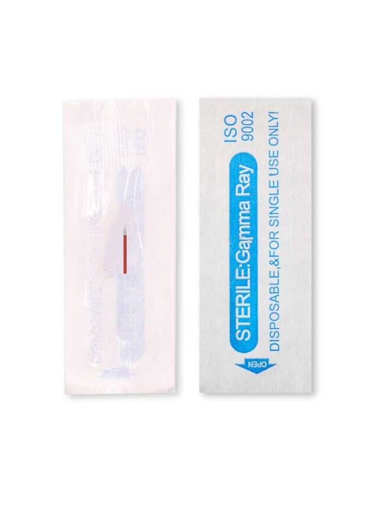 IOLITE Microblading needles 3 Prong Round Flat Needle spmu needles size 25mm one time use disposable blade Sterile packaged 12pcs - Image 2