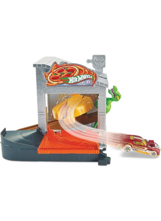 Hot Wheels Hot Wheels City Downtown Pizza Toss Playset Asst.  - Image 5