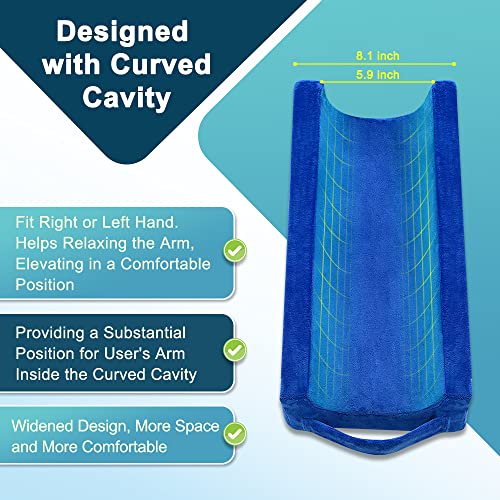 Zelen Arm Elevation Pillow Support Wedge Elevating Arm Medical Pillow Post Surgery Elevated Surgical Wedge Arm Pillows for Sleeping Elbow Therapy Wedge Foam Support Hand Elevator Broken Arm Wrist Recovery - Image 3