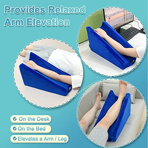 Zelen Arm Elevation Pillow Support Wedge Elevating Arm Medical Pillow Post Surgery Elevated Surgical Wedge Arm Pillows for Sleeping Elbow Therapy Wedge Foam Support Hand Elevator Broken Arm Wrist Recovery - Image 5