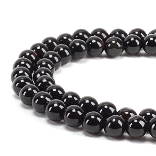 Cherry Tree Collection | 100PCS 6mm Black Agate Gemstone Round Beads for Jewelry Making | Includes Storage Box, Elastic String, and Needles - Image 4