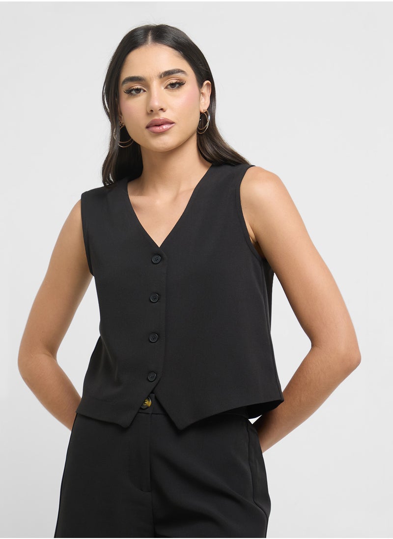 ONLY Button Detail Waistcoat  - Image 1