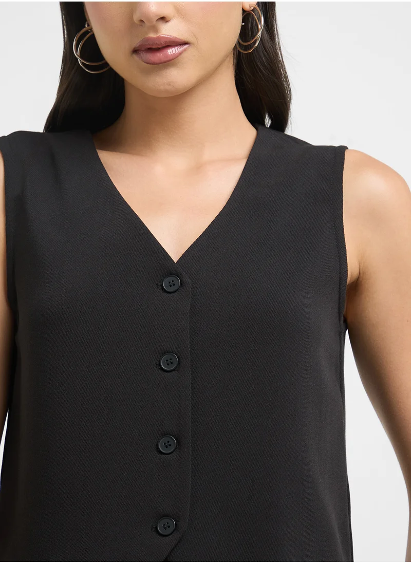 اونلي Button Detail Waistcoat