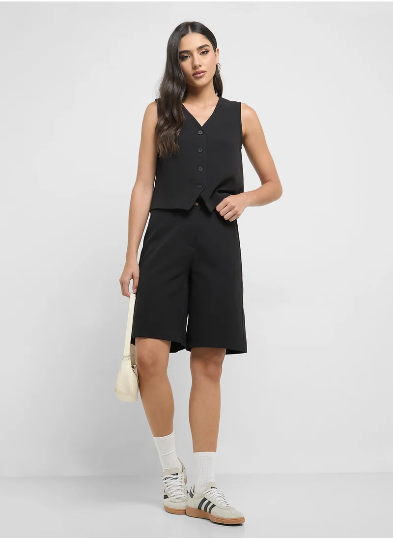 اونلي Button Detail Waistcoat