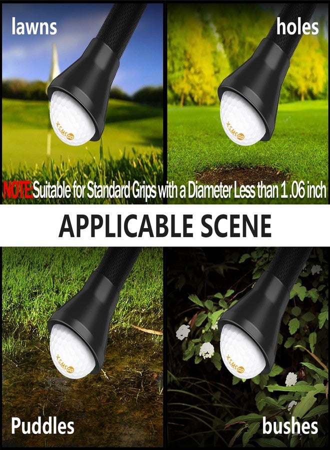XSMSGO 4pcs Golf Ball Retriever,Quick-Install Golf Ball Picker Upper Tool,Durable Golf Ball Grabber for Putter and Swing Handle Golf Accessories (Suction Cup) - Image 2