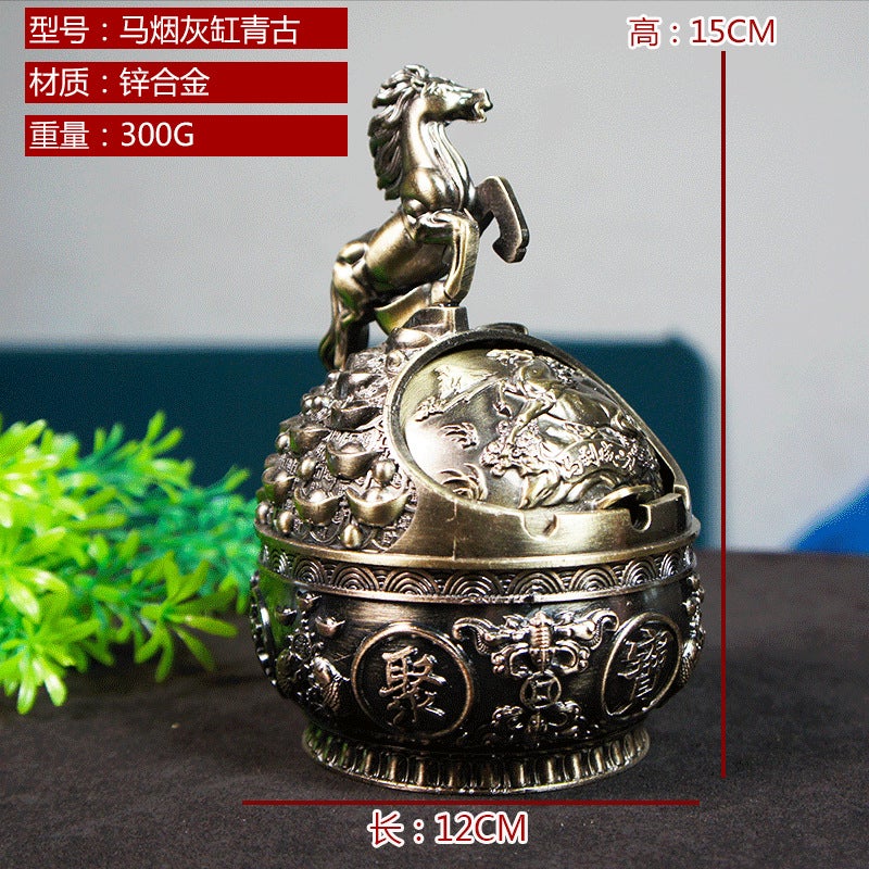 مبخرة زودياك المعدنية من سبائك الألومنيوم، حرف معدنية، ديكور منزلي، هدية لمكتب قاعة الشاي - Image 1