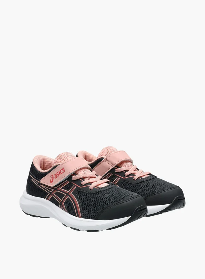 asics Girls' CONTEND 9 PS Sports Shoes with Hook and Loop Closure - 1014A338-008