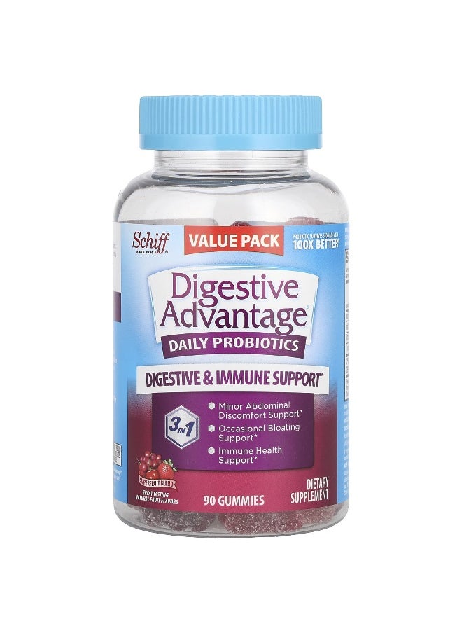 Schiff Schiff, Digestive Advantage®, Daily Probiotic Gummies, Superfruit Blend, 90 Gummies  - Image 1