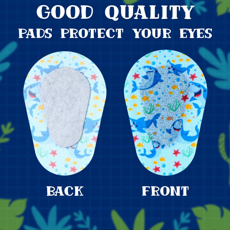Panelee 90 Pcs Adhesive Eye Patches for Kids Boys 9 Styles Eye Patches Latex Free Eye Pad Bulk Light Blocking Fun Cute Boys Designs Cotton Adhesive Bandages for Boys Toddler  - Image 4