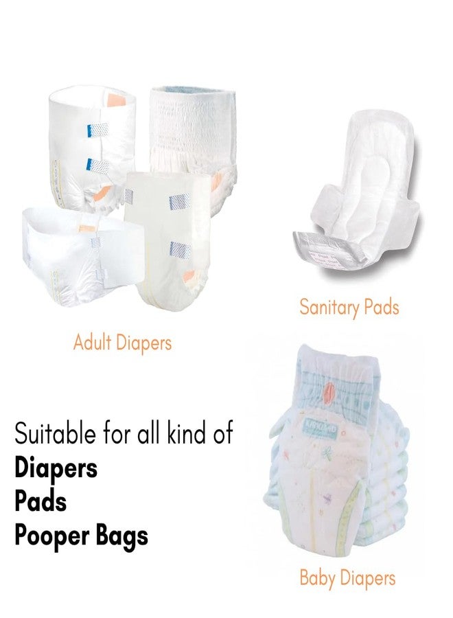 Large Size Baby Diaper & Sanitary Pad Disposal Bags 8inch x 11inch - Pack of 30, Odor Control, Leak-Proof, for Home & Travel | Disposable Waste Bags for Baby & Feminine Hygiene Products - Image 2