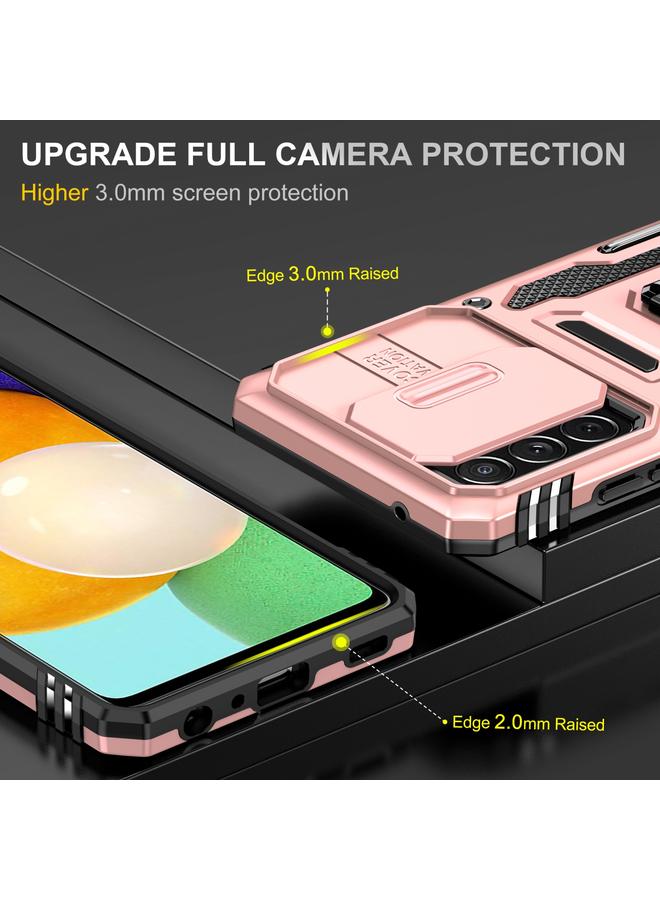 S-TOP Case For Samsung Galaxy A52 5G/4G Armor PC + TPU Camera Shield Phone Case - Image 3